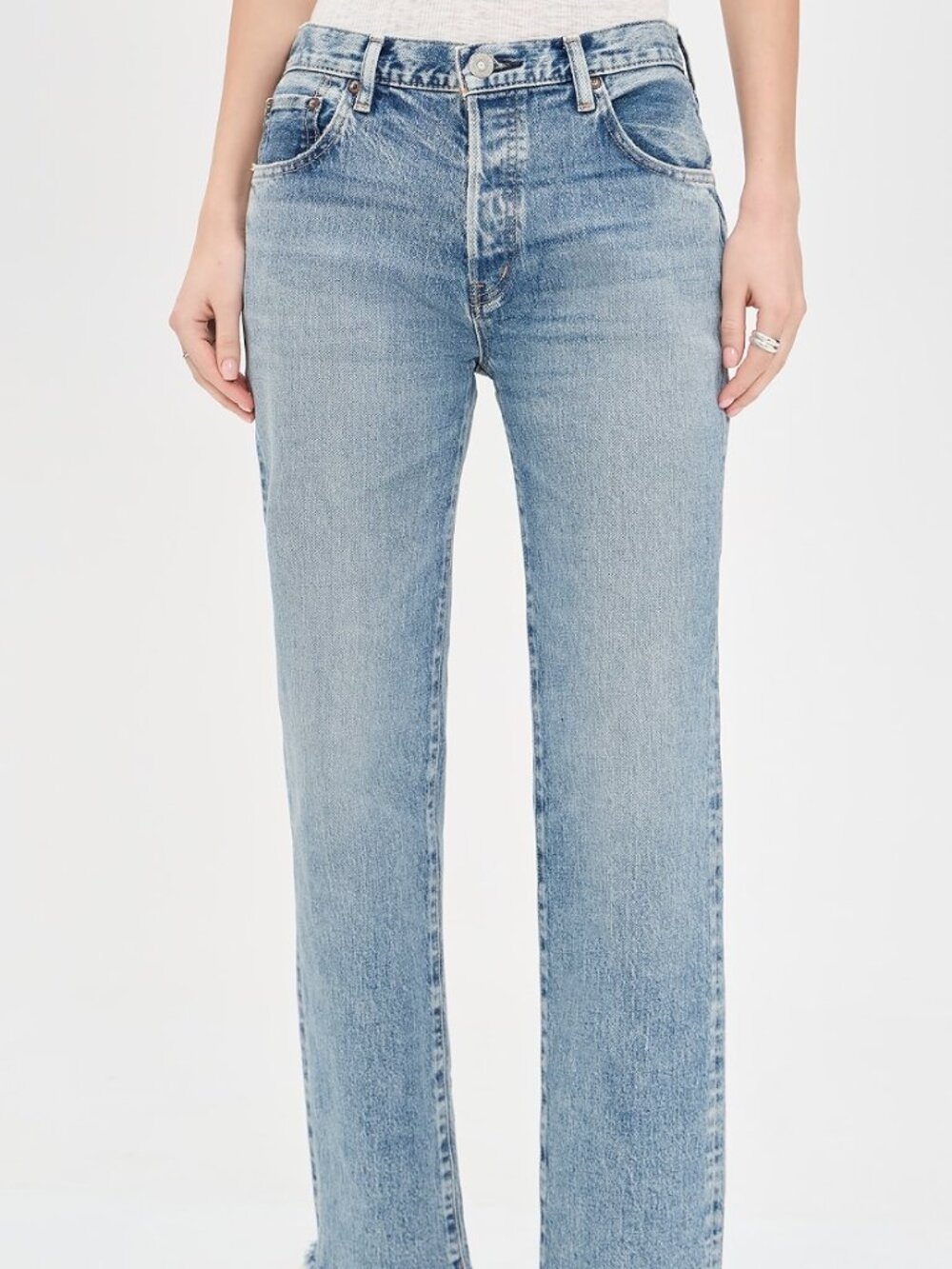 MOUSSY VINTAGE Sebring Straight Jeans, in light blue, size 26, NWT